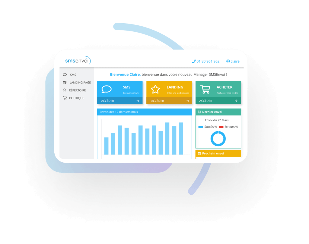 SaaS Dashboard SMS Envoi
